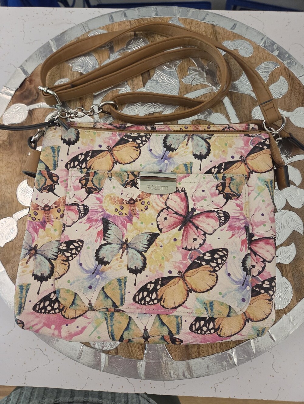 Rosetti Butterfly Print Crossbody Bag